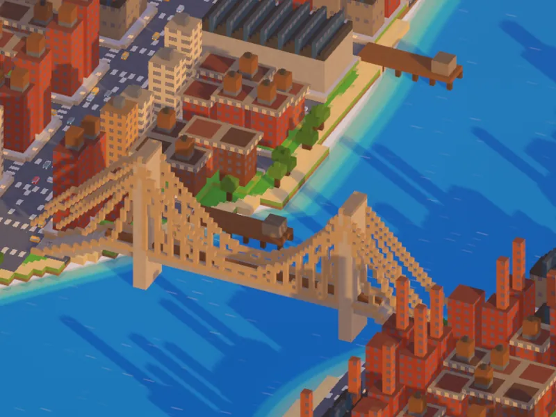 The Brooklyn Bridge over the East River in morning light
